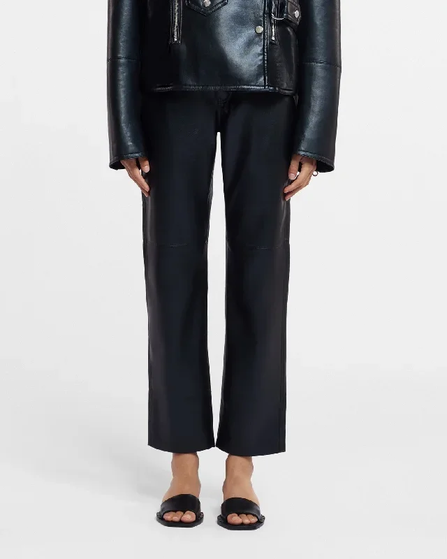 Vinni - Okobor Alt-Leather Pants - Black