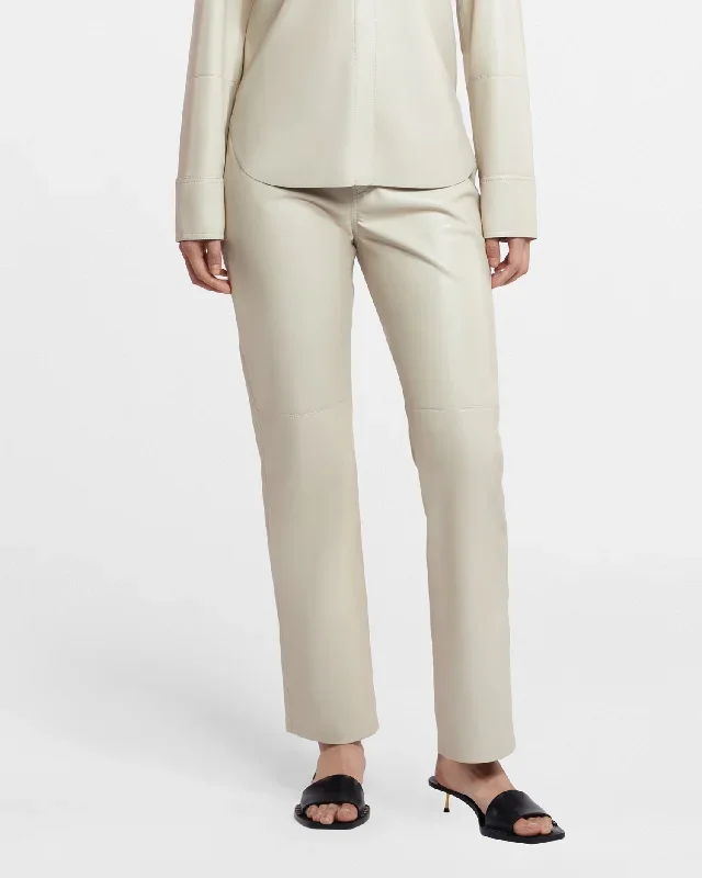 Vinni - Okobor Alt-Leather Pants - Creme