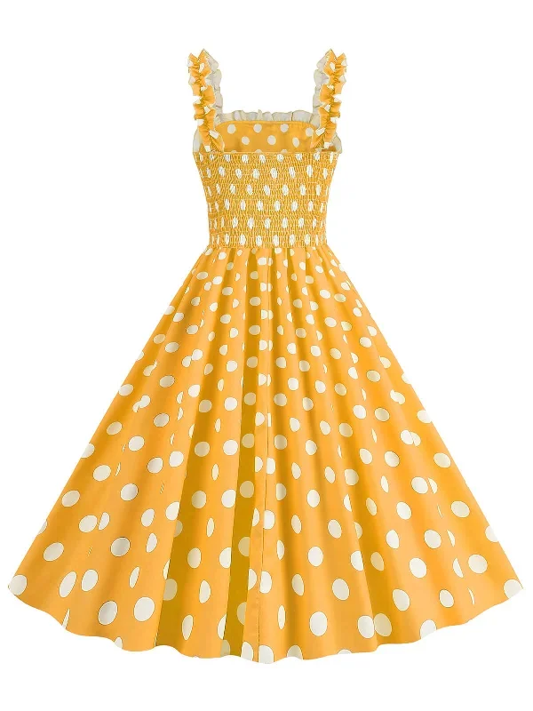 1950s-polka-dot-smocking-strap-dress