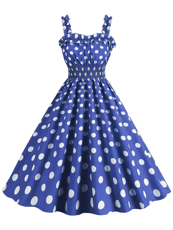 1950s-polka-dot-smocking-strap-dress