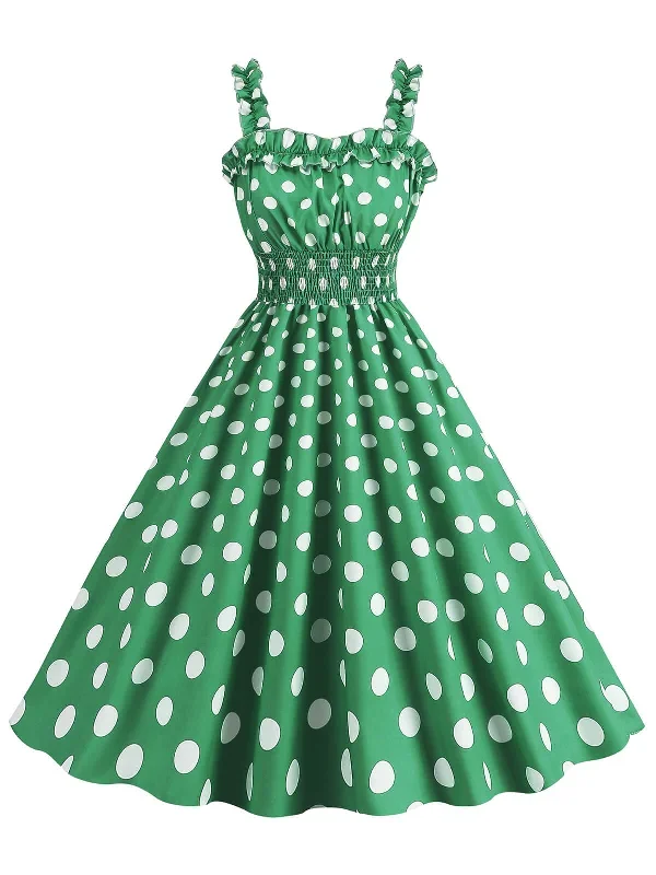 1950s-polka-dot-smocking-strap-dress