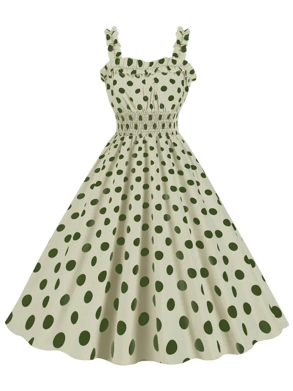 1950s-polka-dot-smocking-strap-dress