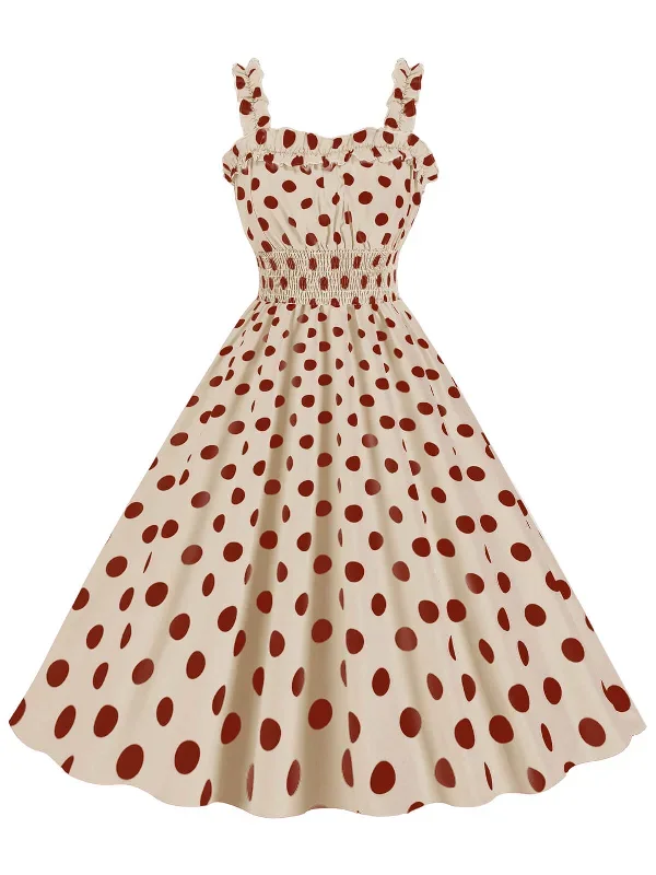 1950s-polka-dot-smocking-strap-dress