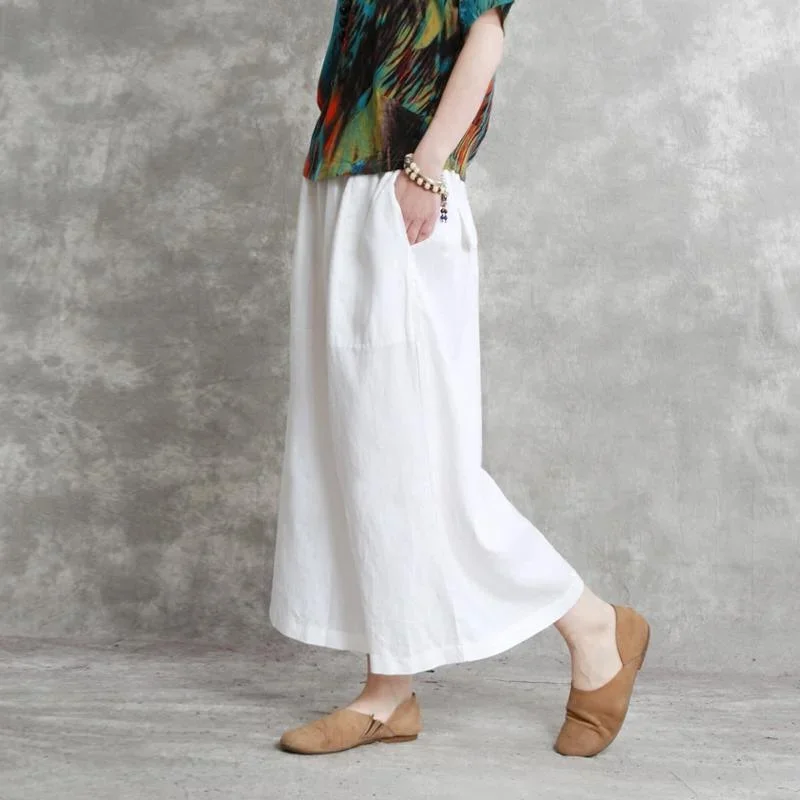 2018-summer-white-oversize-linen-pants-casual-slim-elastic-waist-wide-leg-pants