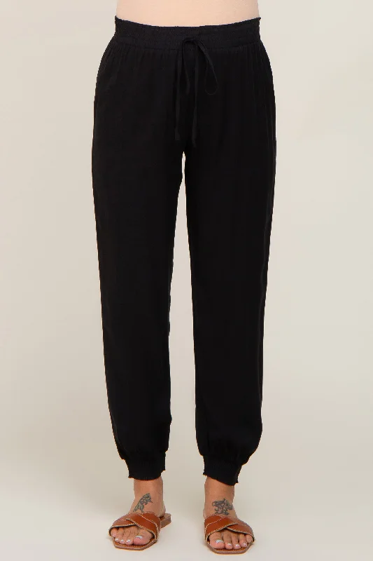 black-drawstring-accent-maternity-joggers