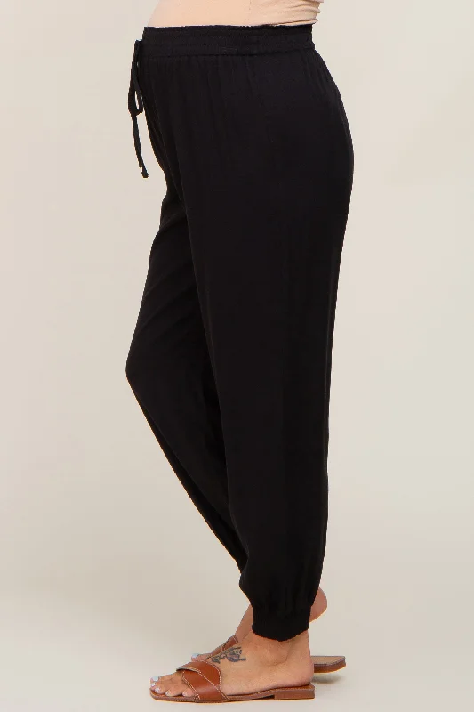 black-drawstring-accent-maternity-joggers