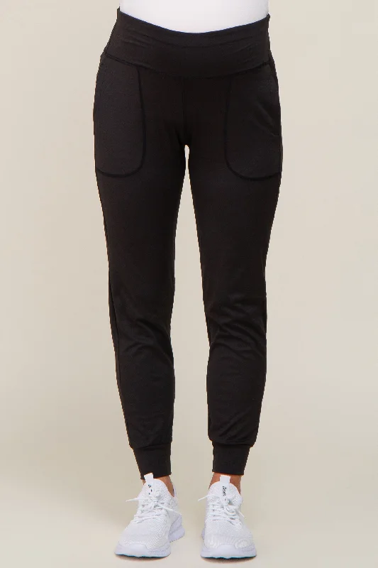 black-maternity-joggers