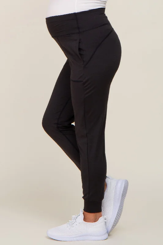 black-maternity-joggers