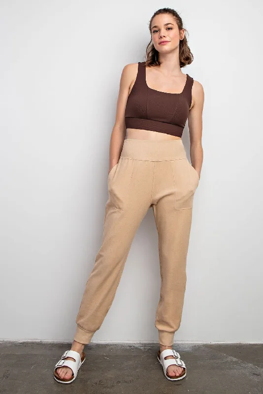 camel-soft-knit-maternity-joggers