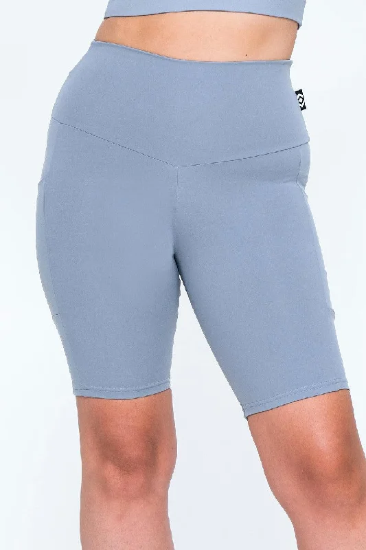 grey-body-contouring-panel-pocket-high-waisted-long-shorts