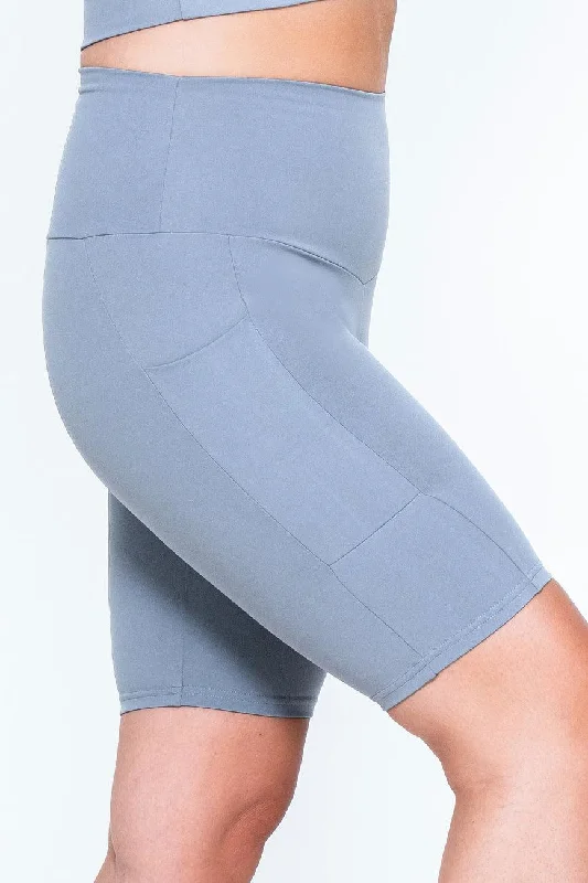 grey-body-contouring-panel-pocket-high-waisted-long-shorts