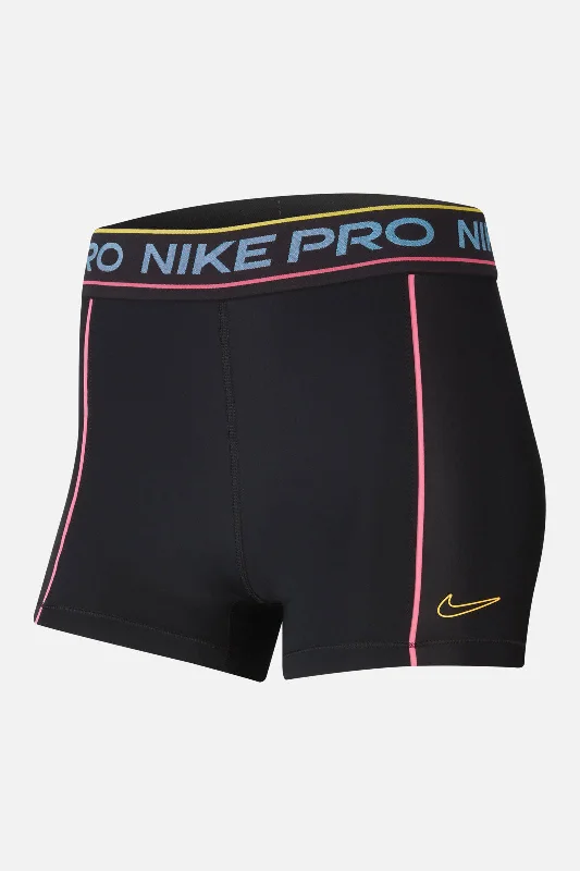 Nike Pro Short 3 In - Black/bright Crimson/laser Ora