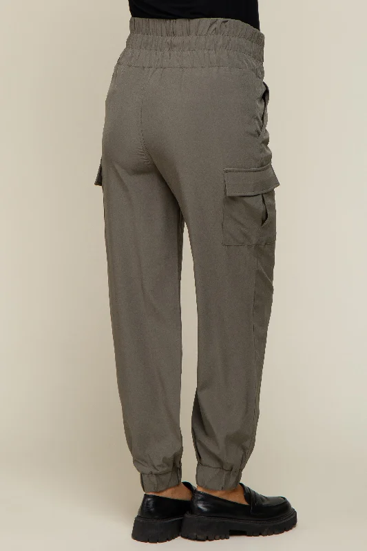 olive-cargo-pocket-maternity-joggers