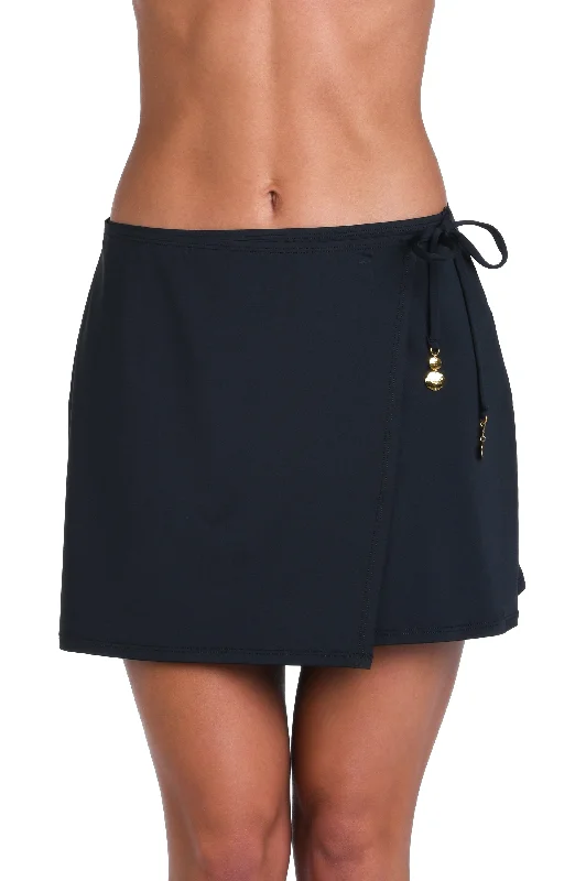 Sunshine 79 Sunshine Solids Wrap Skirt Cover Up - Black