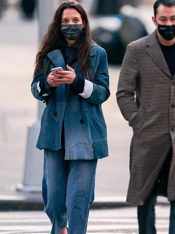 Katie Holmes Denim Coat