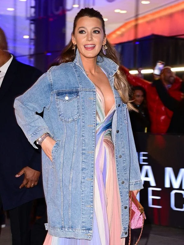 The Adam Project Blake Lively Denim Coat