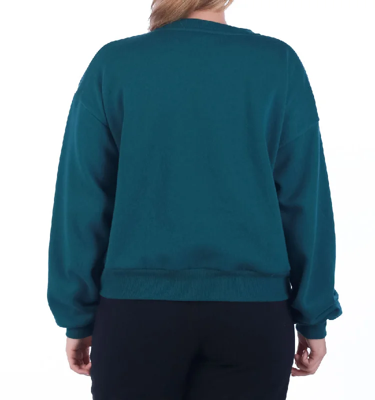 LADIES FLAP POCKET SWEATSHIRT – TEAL