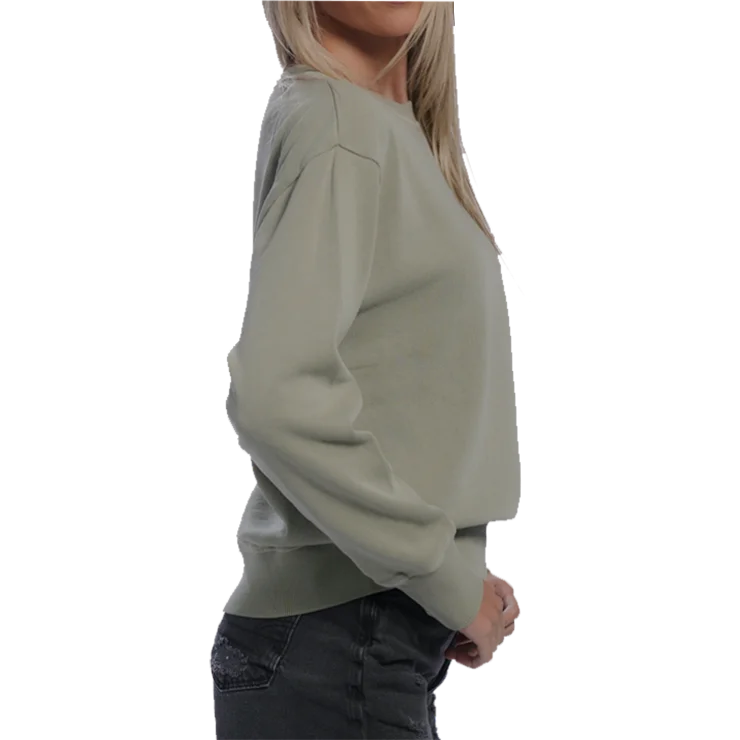 Ladies Sage Trident Garment Dyed Fleece Crew Sweatshirt