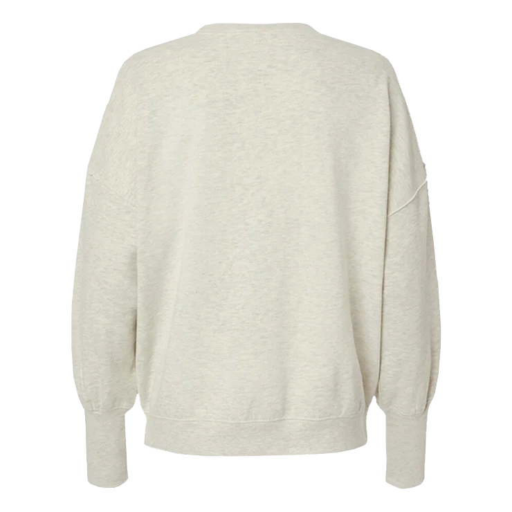 Ladies Trident Sueded Fleece Crewneck Oatmeal Sweatshirt