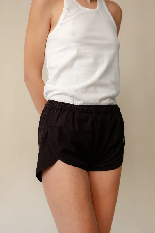 Womens Lightweight Running Short Plastic Free - Black