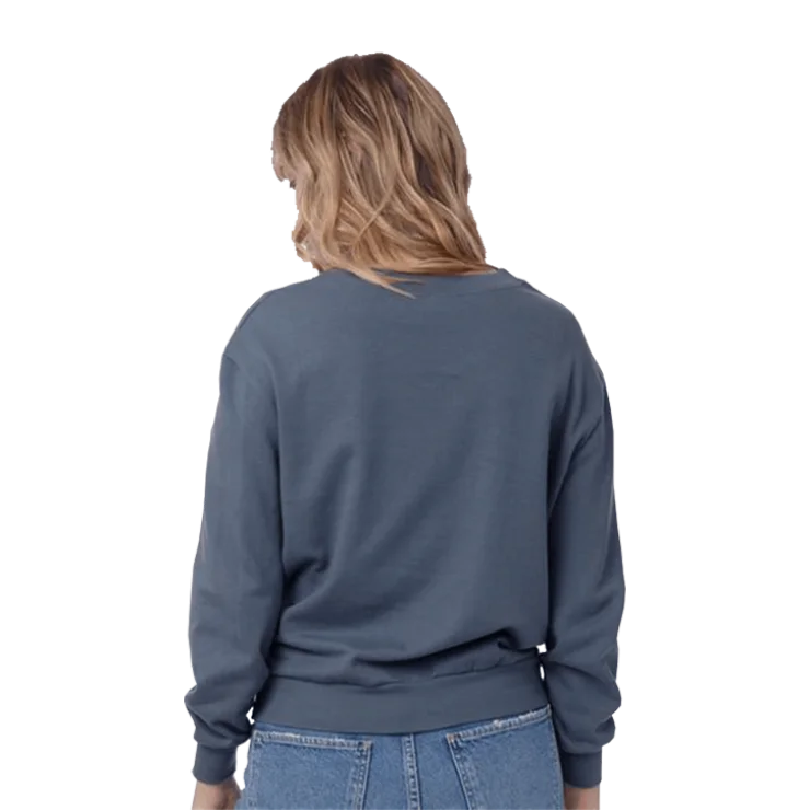 Women's Washed Denim Trident Terry Throwback Pullover