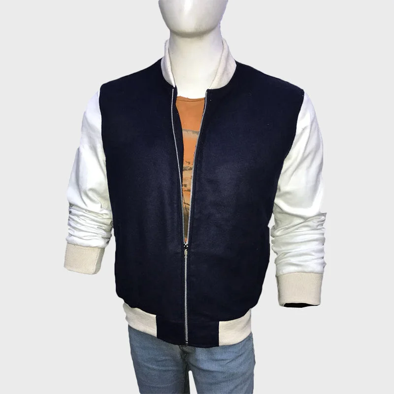 Baby Driver Ansel Elgort Varsity Bomber Jacket