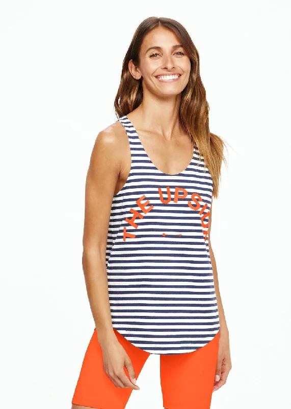 Issy Tank- Navy/White