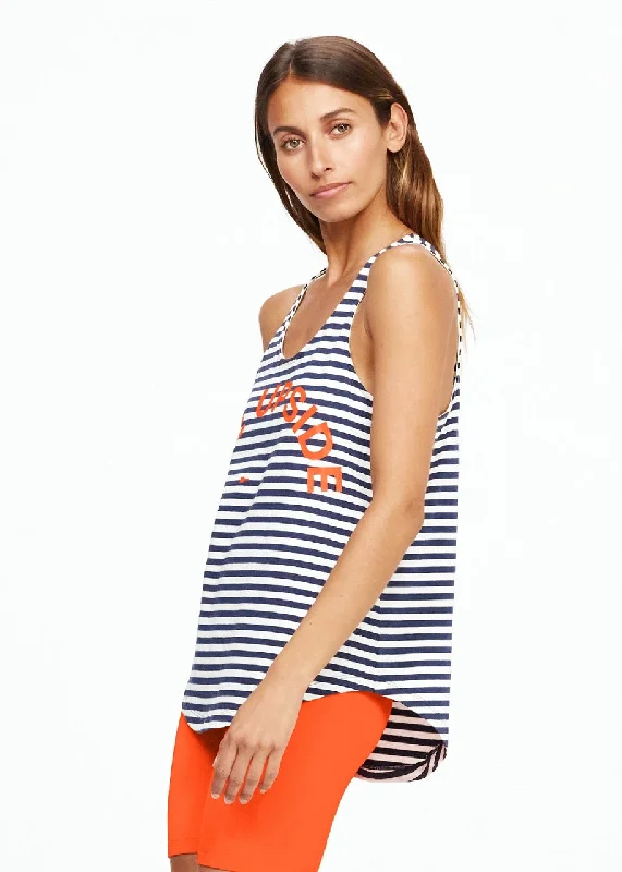 Issy Tank- Navy/White