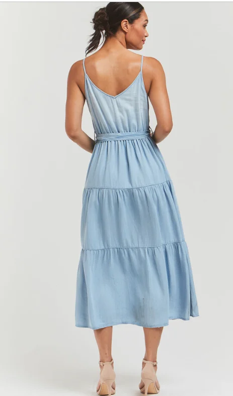 Barbados Tiered Cami Midi Dress