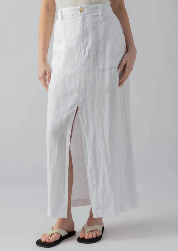 Boardwalk Slip Skirt In White