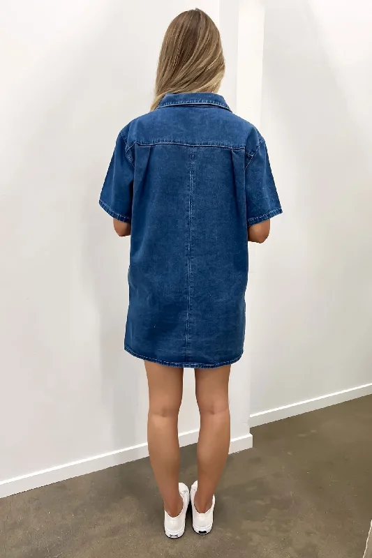 Georgie Denim Mini Dress Indigo