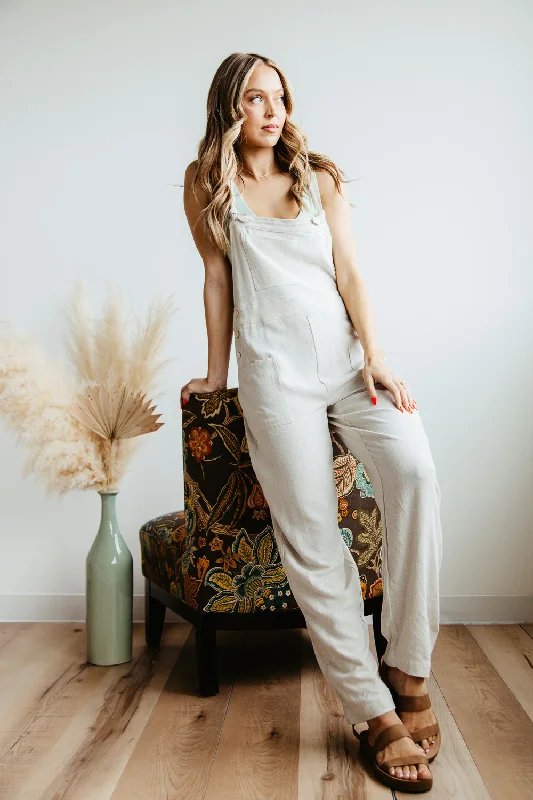 Illa Illa Linen Overalls for Women in Natural | IM6973-NATURAL