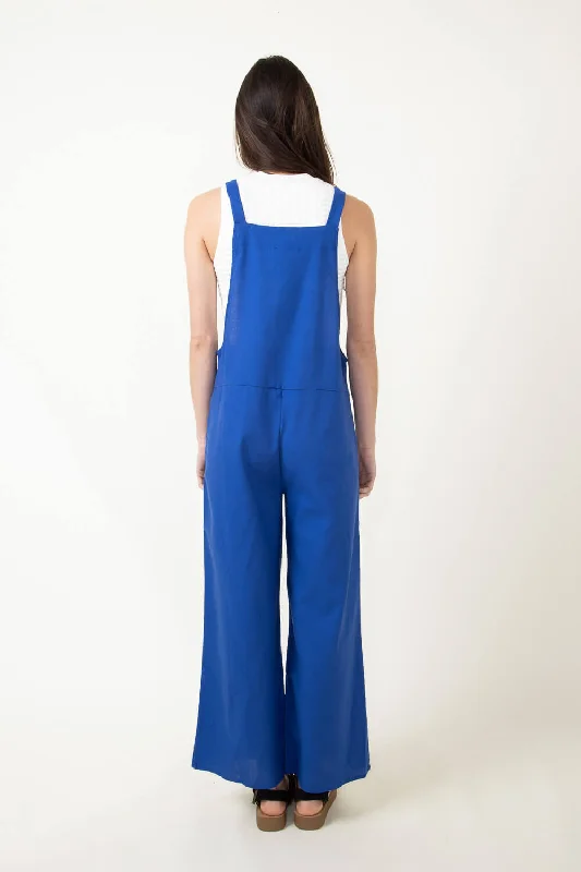 Jumpsuit with Knot Straps for Women in Blue | NP70238-BLUE