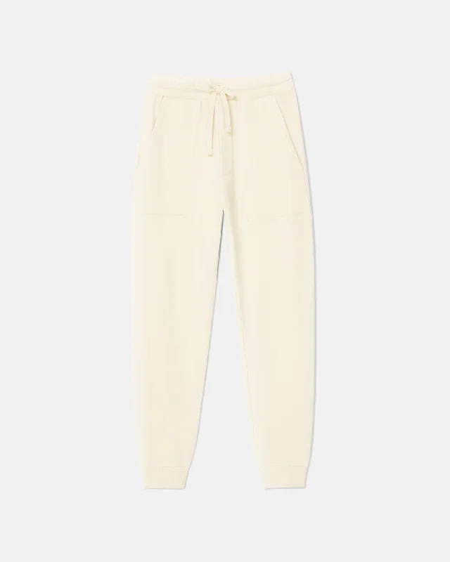 Shay - Organically Grown Cotton Sweatpants - Creme