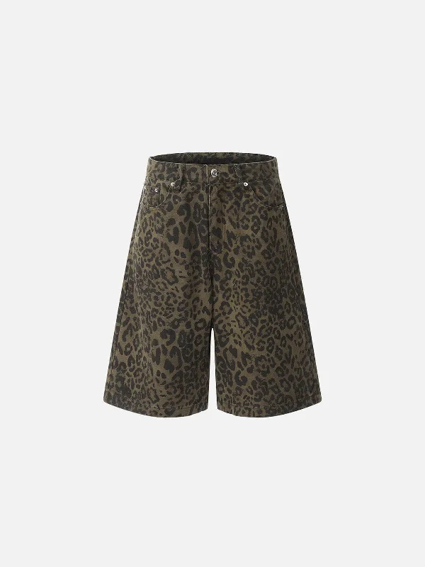 Aelfric Eden Leopard Print Jorts