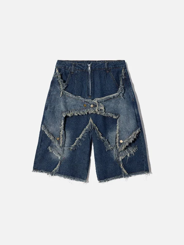 aelfric-eden-raw-edge-star-denim-shorts