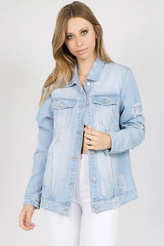 american-bazi-letter-patched-distressed-denim-jacket