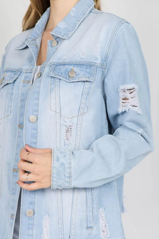 american-bazi-letter-patched-distressed-denim-jacket