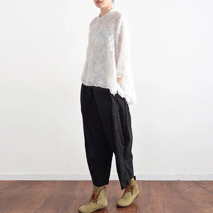 autumn-vintage-black-print-cotton-harem-pants-plus-size-elastic-waist-lantern-pants