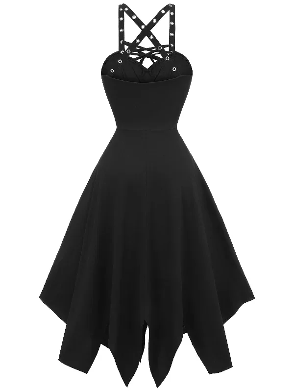 black-1950s-spaghetti-strap-gothic-style-dress