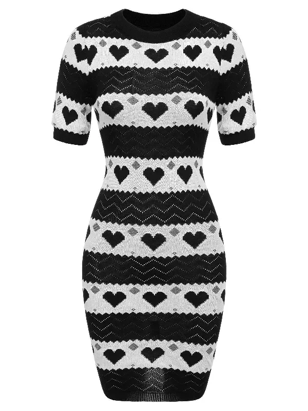 black-1960s-contrasting-heart-knitting-dress