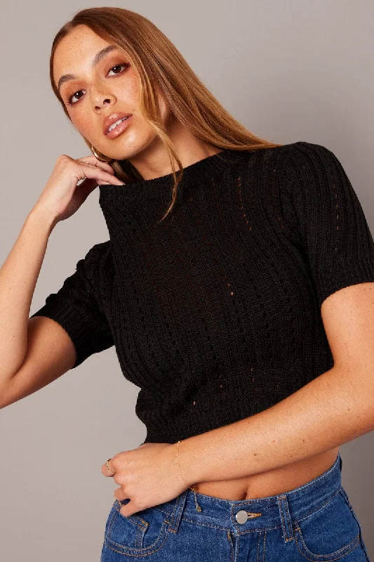 black-knit-top-crew-neck-short-sleeves-cropped-kn2460x-41jb-2