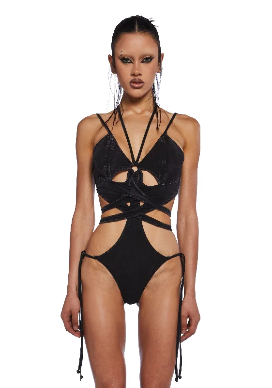 Charged Strappy Washed Bodysuit