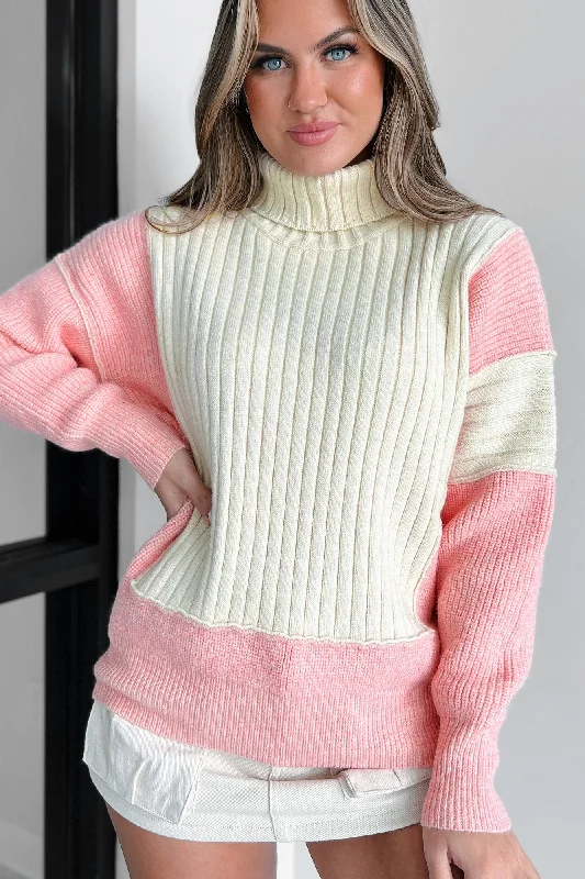 cuteness-overload-colorblock-turtleneck-sweater-pink-multi