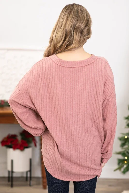 dusty-rose-v-neck-dolman-sleeve-top