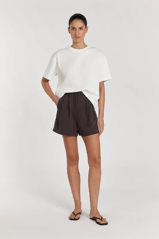 elle-dark-chocolate-tailored-short