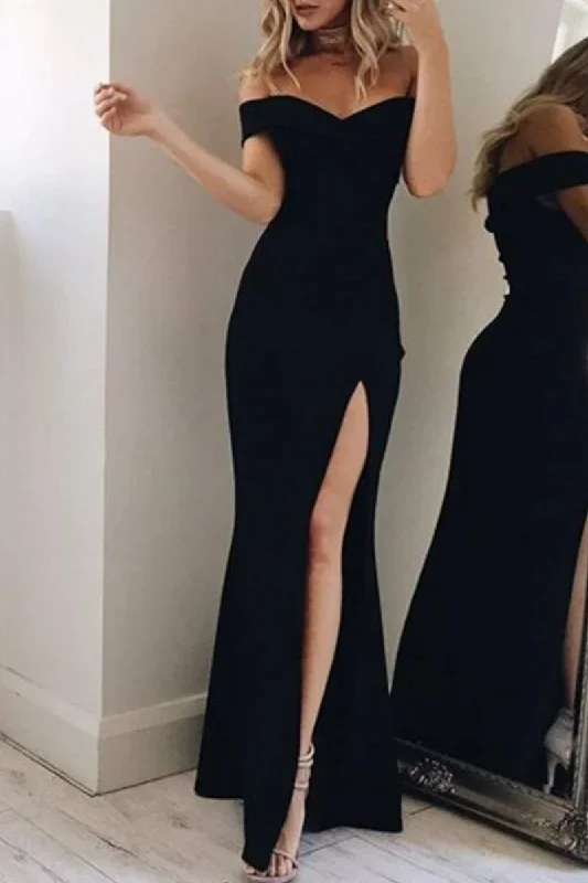 fashion-elegant-solid-backless-high-opening-off-the-shoulder-irregular-dress-dresses