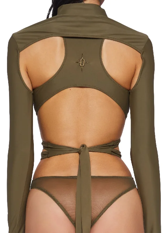 flanger-strappy-spandex-and-mesh-bodysuit-green