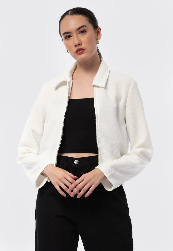 Full Zip Jacket with Elastic Waist