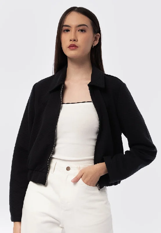 Full Zip Jacket with Elastic Waist